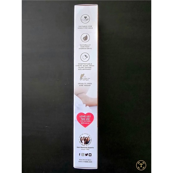(3) Nads Eco Wax Strip Kit for Face, Body & Bikini Hair Removal at Home Vegan - Picture 4 of 4